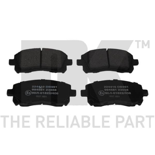 Bremsbelagsatz, Scheibenbremse NK 224410 f&uuml;r SUBARU, Vorderachse