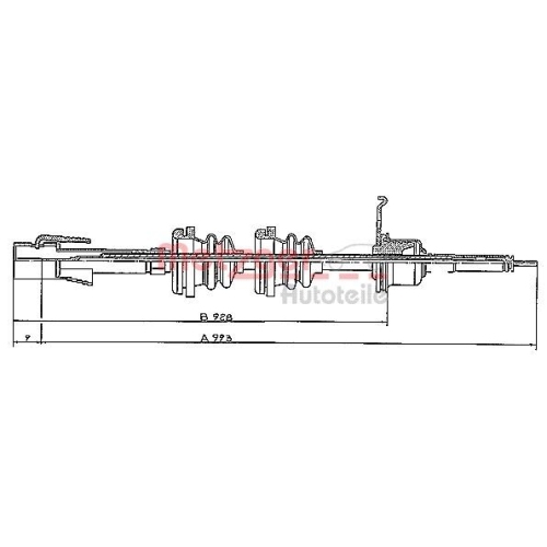 Tachowelle METZGER S 31024 COFLE f&uuml;r VW