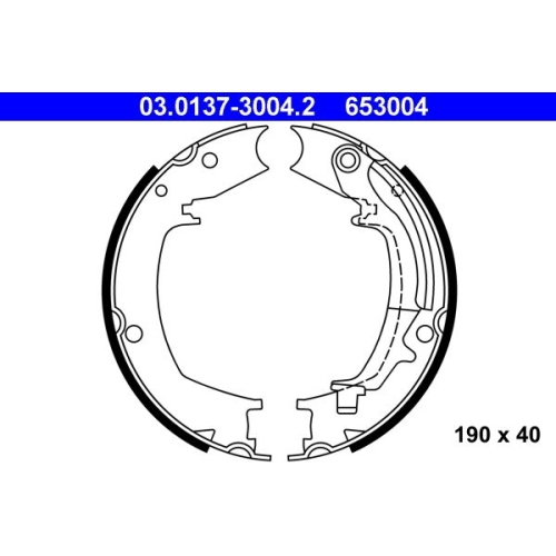 Bremsbackensatz, Feststellbremse ATE 03.0137-3004.2 f&uuml;r HYUNDAI KIA, Hinterachse