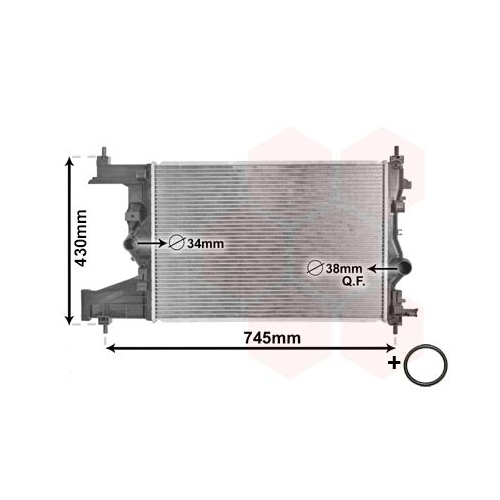 K&uuml;hler, Motork&uuml;hlung VAN WEZEL 37002487 *** IR PLUS *** f&uuml;r OPEL