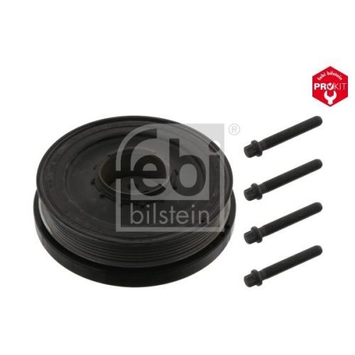 Febi Bilstein 37420 Riemenscheibe (entkoppelt) f&uuml;r Kurbelwelle, mit Schrauben , 1 St&uuml;ck
