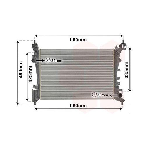 K&uuml;hler, Motork&uuml;hlung VAN WEZEL 37002574 f&uuml;r OPEL