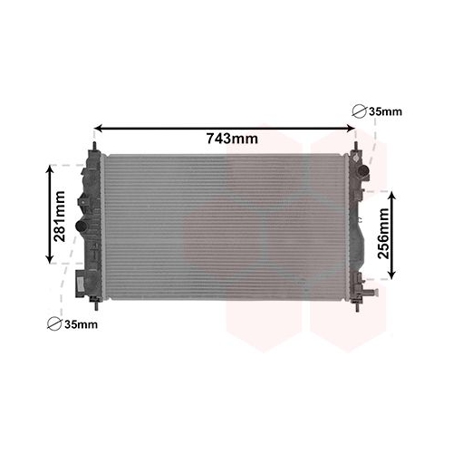 K&uuml;hler, Motork&uuml;hlung VAN WEZEL 37002599 f&uuml;r OPEL
