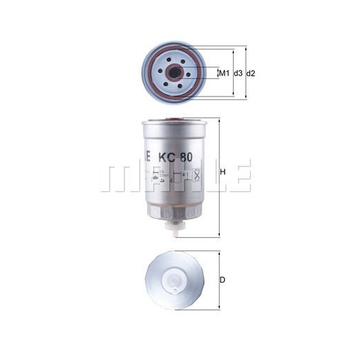 Kraftstofffilter KNECHT KC 80 f&uuml;r FORD PEUGEOT VAG LAND ROVER