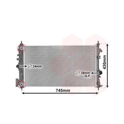K&uuml;hler, Motork&uuml;hlung VAN WEZEL 37012710 *** IR PLUS *** f&uuml;r OPEL