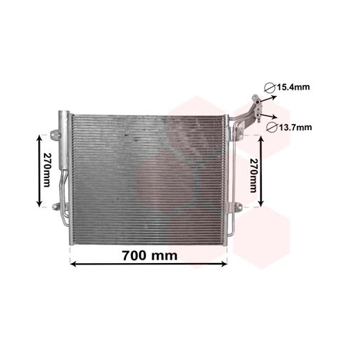 Kondensator, Klimaanlage VAN WEZEL 58005324 f&uuml;r VW