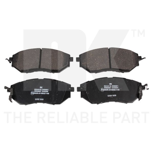 Bremsbelagsatz, Scheibenbremse NK 224415 f&uuml;r SUBARU, Hinterachse, Vorderachse
