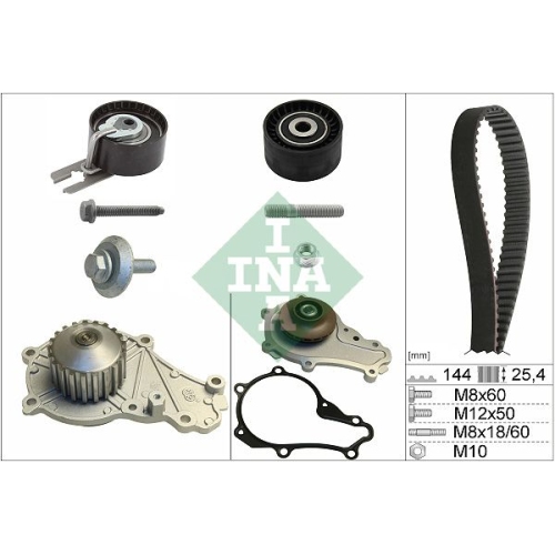 Wasserpumpe + Zahnriemensatz INA 530 0239 30 f&uuml;r CITRO&Euml;N FORD PEUGEOT TOYOTA