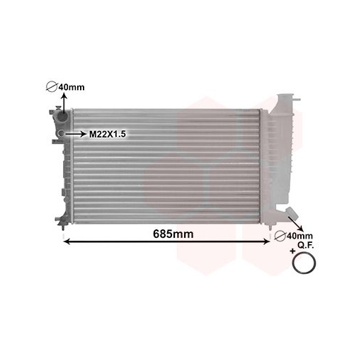 K&uuml;hler, Motork&uuml;hlung VAN WEZEL 40002137 *** IR PLUS *** f&uuml;r CITRO&Euml;N PEUGEOT