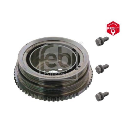 Febi Bilstein 1x 44812 Riemenscheibe (entkoppelt) f&uuml;r Kurbelwelle, mit Polrad und Schrauben