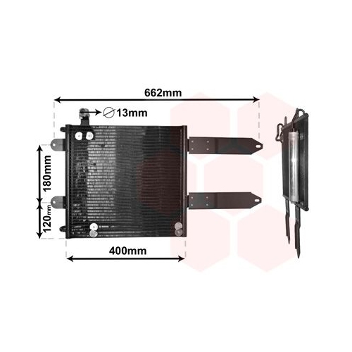 Kondensator, Klimaanlage VAN WEZEL 58015178 f&uuml;r VW