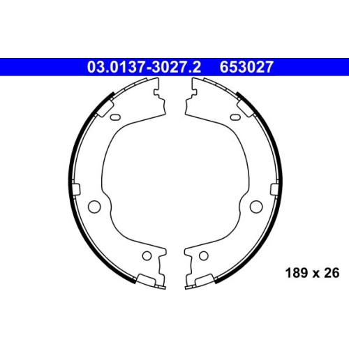 Bremsbackensatz, Feststellbremse ATE 03.0137-3027.2 f&uuml;r HYUNDAI KIA, Hinterachse