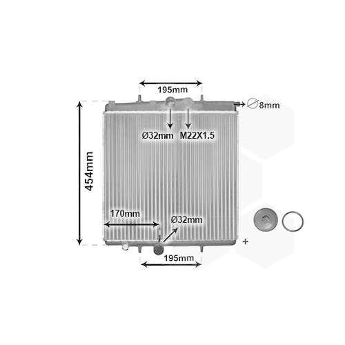 K&uuml;hler, Motork&uuml;hlung VAN WEZEL 40002188 *** IR PLUS *** f&uuml;r PEUGEOT