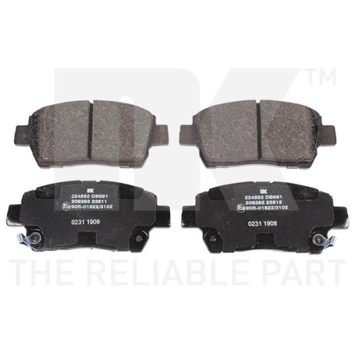 Bremsbelagsatz, Scheibenbremse NK 224552 f&uuml;r TOYOTA, Vorderachse