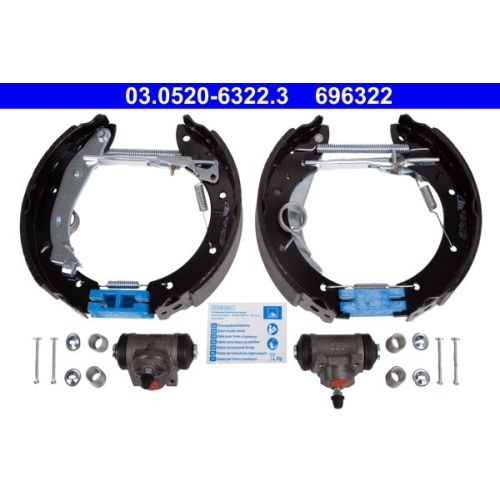 Bremsbackensatz ATE 03.0520-6322.3 Original ATE TopKit f&uuml;r CITRO&Euml;N PEUGEOT