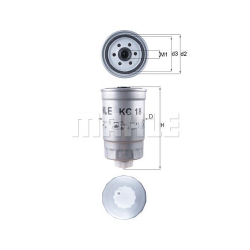 Kraftstofffilter KNECHT KC 18 f&uuml;r CITRO&Euml;N DAIHATSU FIAT FORD GMC IVECO RENAULT