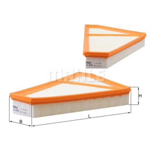 Luftfilter KNECHT LX 4253 f&uuml;r JAGUAR, links