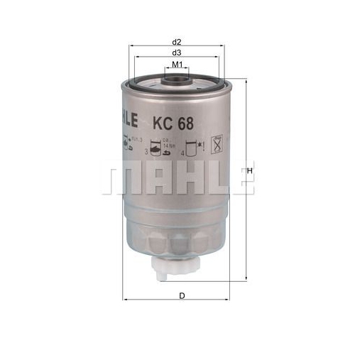 Kraftstofffilter KNECHT KC 68 f&uuml;r GMC OPEL VAUXHALL