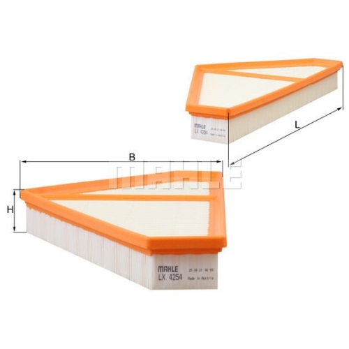 Luftfilter KNECHT LX 4254 f&uuml;r JAGUAR, rechts