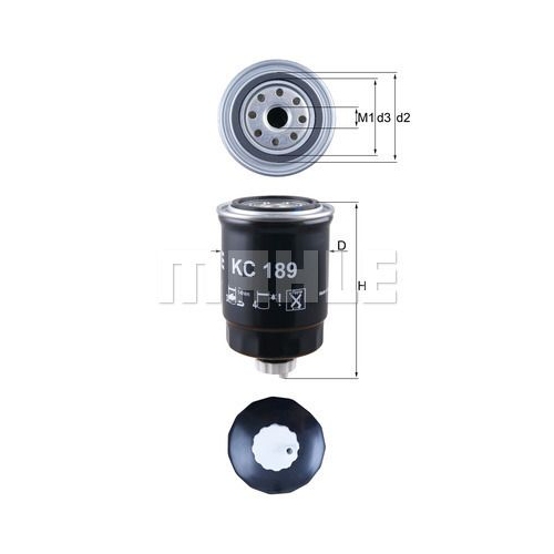 Kraftstofffilter KNECHT KC 189 f&uuml;r NISSAN CUMMINS
