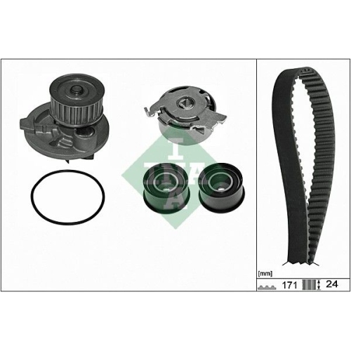 Wasserpumpe + Zahnriemensatz INA 530 0358 31 f&uuml;r OPEL VAUXHALL CHEVROLET DAEWOO