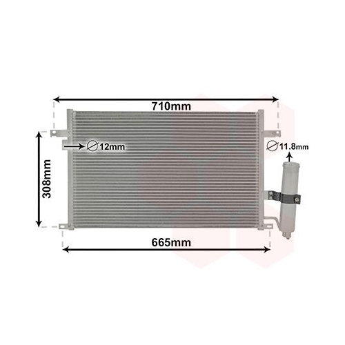 Kondensator, Klimaanlage VAN WEZEL 81005056 f&uuml;r CHEVROLET DAEWOO
