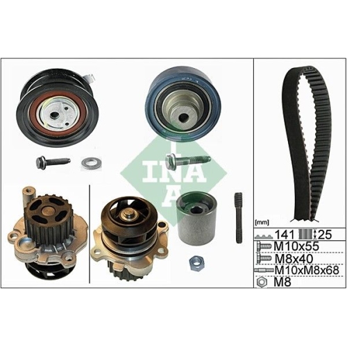 Wasserpumpe + Zahnriemensatz INA 530 0361 31 f&uuml;r AUDI SEAT SKODA VW