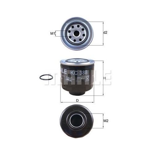 Kraftstofffilter KNECHT KC 388D f&uuml;r MITSUBISHI