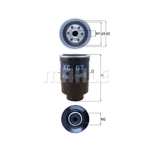 Kraftstofffilter KNECHT KC 67 f&uuml;r FORD NISSAN