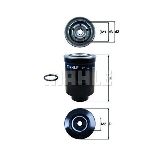 Kraftstofffilter KNECHT KC 83D f&uuml;r MAZDA MITSUBISHI SUBARU TOYOTA VAG YANMAR