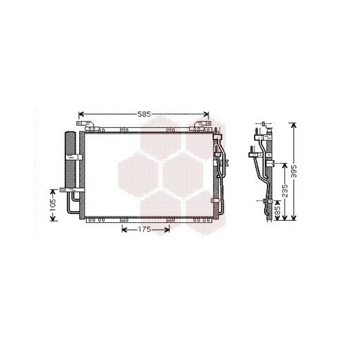 Kondensator, Klimaanlage VAN WEZEL 82005091 f&uuml;r HYUNDAI