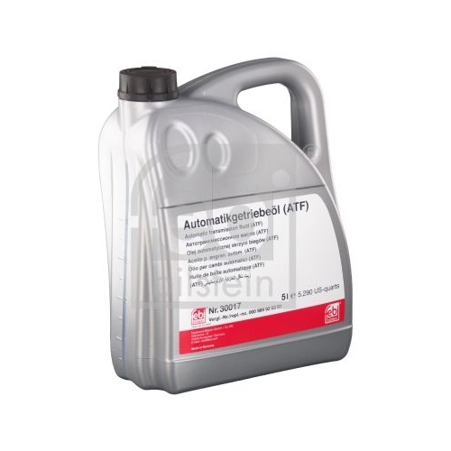 Febi Bilstein 30017 Automatikgetriebe&ouml;l (ATF) in automatischen Getrieben, Wandlern und Hydrolenkungen , 5 Liter