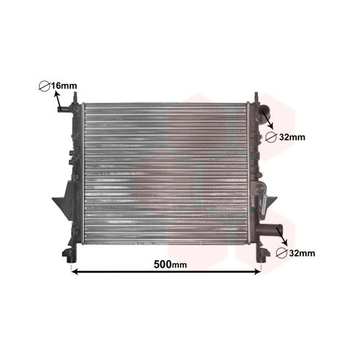 K&uuml;hler, Motork&uuml;hlung VAN WEZEL 43002217 f&uuml;r RENAULT