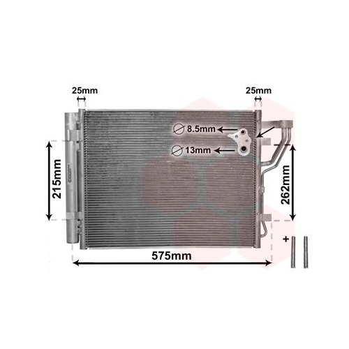 Kondensator, Klimaanlage VAN WEZEL 82005189 f&uuml;r HYUNDAI KIA