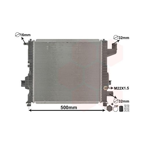K&uuml;hler, Motork&uuml;hlung VAN WEZEL 43002262 *** IR PLUS *** f&uuml;r RENAULT