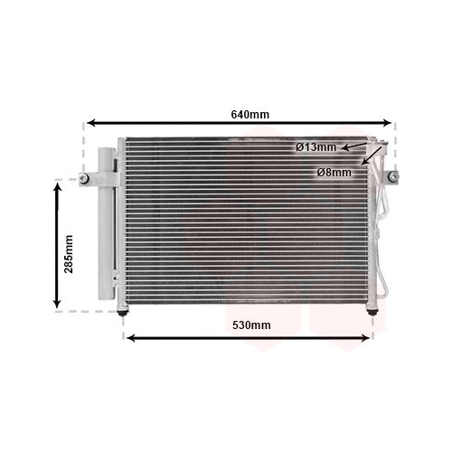 Kondensator, Klimaanlage VAN WEZEL 82005195 f&uuml;r HYUNDAI