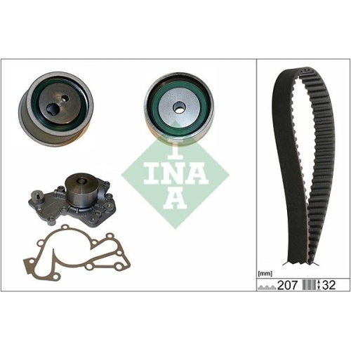 Wasserpumpe + Zahnriemensatz INA 530 0430 30 f&uuml;r HYUNDAI KIA