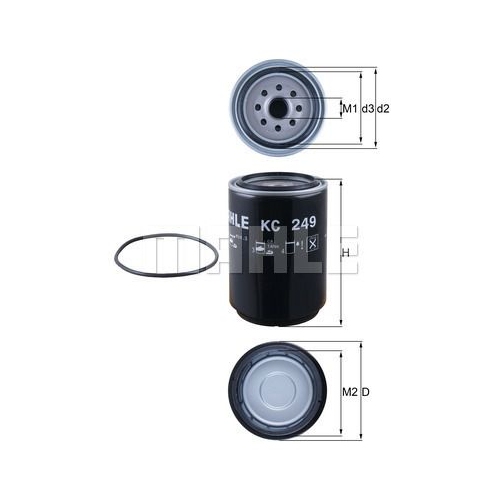 Kraftstofffilter KNECHT KC 249D f&uuml;r DAF GMC MAN MERCEDES-BENZ SCANIA VOLVO CLAAS
