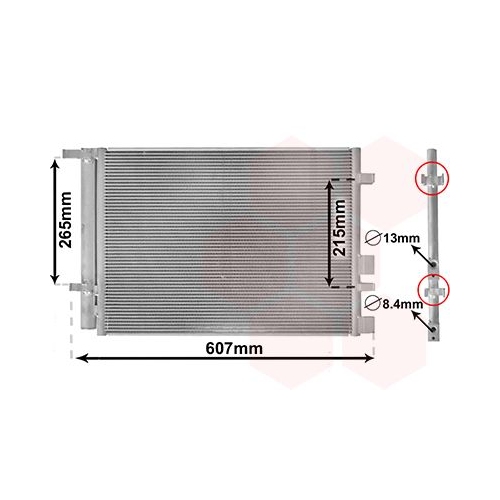 Kondensator, Klimaanlage VAN WEZEL 82005244 f&uuml;r HYUNDAI