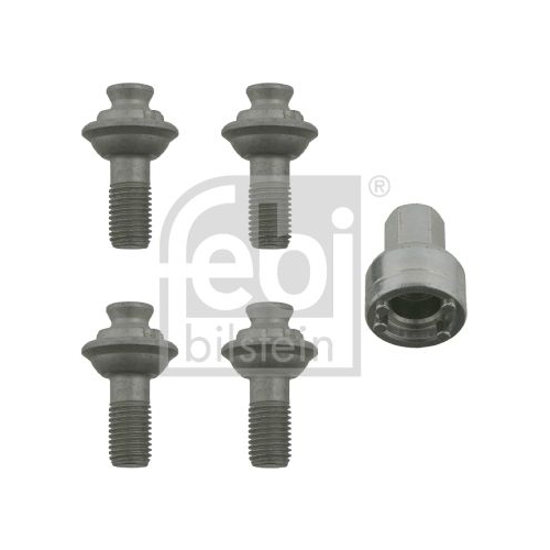 Febi Bilstein 27497 1 Satz Radschrauben abschlie&szlig;bar M12 x 1,5x17 SW17 / 19mm Kugelbund