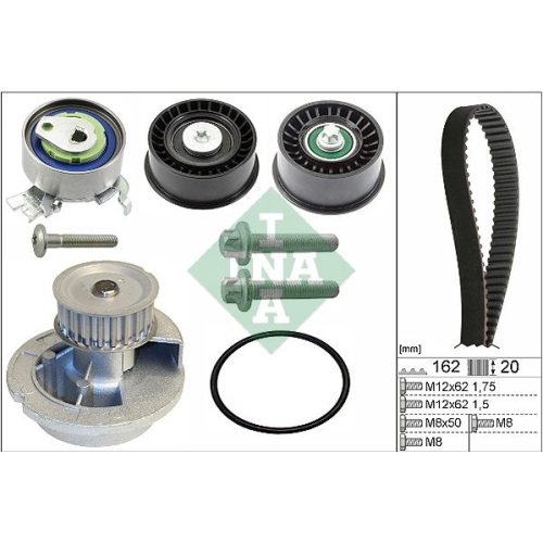 Wasserpumpe + Zahnriemensatz INA 530 0441 31 f&uuml;r OPEL SAAB VAUXHALL CHEVROLET