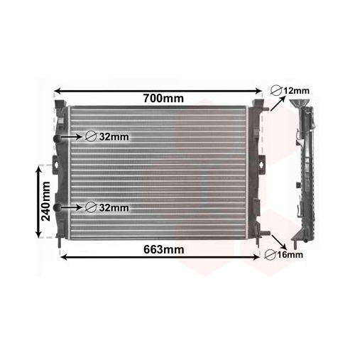 K&uuml;hler, Motork&uuml;hlung VAN WEZEL 43002306 f&uuml;r RENAULT