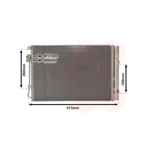 Kondensator, Klimaanlage VAN WEZEL 82005269 f&uuml;r HYUNDAI