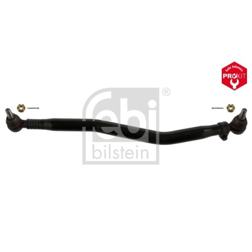 Febi Bilstein 39118 Lenkstange mit Kronenmuttern und Splinten, vom Lenkgetriebe zur 1. Vorderachse , 1 St&uuml;ck