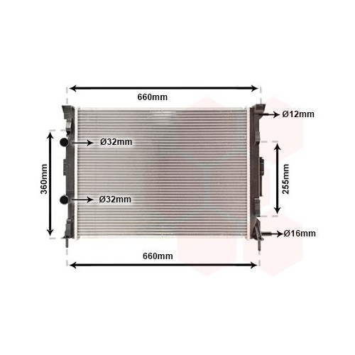 K&uuml;hler, Motork&uuml;hlung VAN WEZEL 43002308 f&uuml;r RENAULT