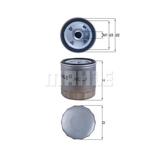 Kraftstofffilter KNECHT KC 20 f&uuml;r FORD IVECO RENAULT VOLVO MWM O & K SAME FENDT
