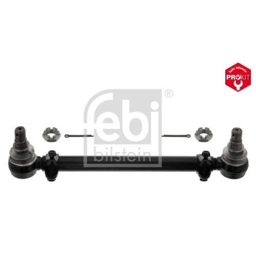 Febi Bilstein 39119 Lenkstange mit Kronenmuttern und Splinten, vom Lenkgetriebe zur 2. Vorderachse , 1 St&uuml;ck