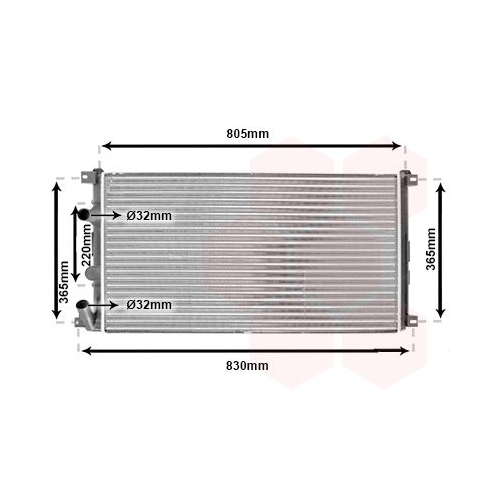 K&uuml;hler, Motork&uuml;hlung VAN WEZEL 43002322 f&uuml;r OPEL RENAULT