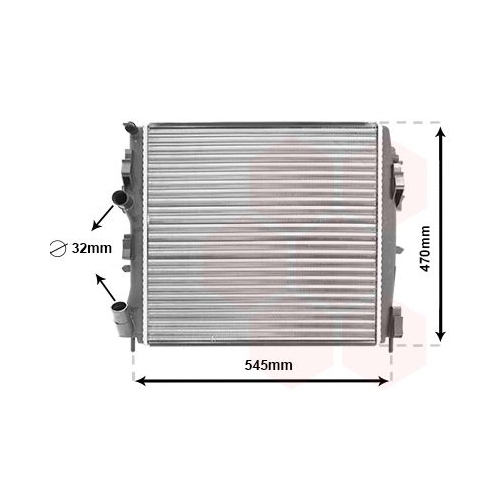 K&uuml;hler, Motork&uuml;hlung VAN WEZEL 43002325 f&uuml;r RENAULT