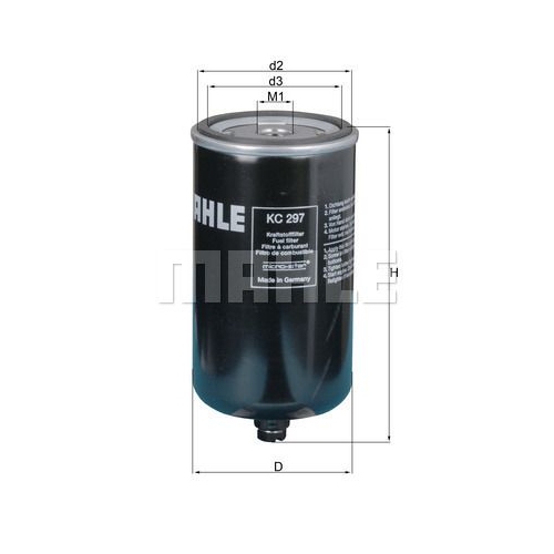 Kraftstofffilter KNECHT KC 297 f&uuml;r MAN